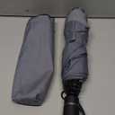 Bodyguard Inverted Umbrella - Large Windproof for Rain & Sun, Compact Reverse With Reflective Stripe, Teflon-Coated for Women Men, Travel Folding With Cover Bag (54 IN, Gray)