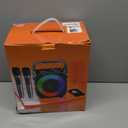 Karaoke Machine, Portable Bluetooth Speaker with 2 Wireless Microphones for Adults & Kids with Lights, Karaoke Microphone with PA System Supports USB/TF/FM/AUX for Home Party Home System Packages