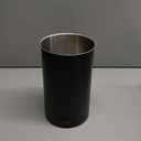 KIVY Vacuum Coffee Canister - Push Lid Preserves Coffee Aroma & Oil - Stainless Steel Airtight Coffee Canister - Container for Ground & Coffee Bean Storage - Coffee Storage Jar - Removes Excess Air (Medium, Black)