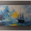 Canvas Wall Art Decor Modern Wall Art Pictures for Living Room Blue Coastal Wall Art Prints Artwork for Walls Landscape Natural Wall Art Decor Art Work for Home Office Room Wall Decor 20" x 40"