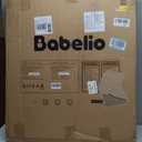 Babelio Baby Gate for Stairs, Kitchen & Doorways, 26-43" W 28" H No Bottom Bar| Easy Installation| One-Handed Operation| Auto-Close| Hardware Mount (Drill Needed) Safety Dog/Pet Gate Indoor (White)
