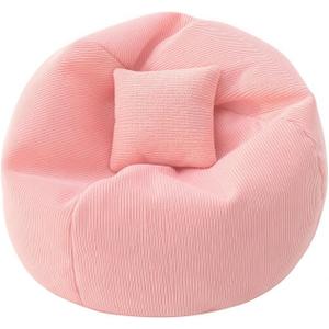 Handmade Bean Bag Chair for Doll Sofa Seat, Mini Sofa Suitable for 17 CM Dolls, Practical Accessories Suitable for Blind Box Enthusiasts and Collectors (Pink)