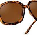 miyya Bug Eye Oversized Polarized Sunglasses Womens, Trendy Retro Sun Glasses for Women 2025, Oversized UV Protection Shades (Tortoise/Brown)