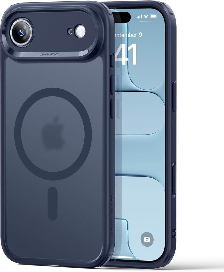 ESR for iPhone Air Case, Camera Control, Compatible with MagSafe, Shockproof Military-Grade Protection, Magnetic Phone Case for iPhone 17 Air Case, Frosted Blue