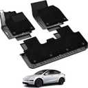 3W Tesla Model Y Juniper Metal Pedal Floor Mats with Carpets, Not Standard