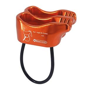 NewDoar Climbing Abseiling Belay Device Professional ATC Rappelling Descender 25KN V-grooved Safety Equipment (Orange)
