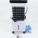 4 Wheel Mobile Evaporative Air Cooler with Ice Spray Humidifier 12L Detachable Water Tank Portable Fan for Home Office