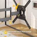 monTEK Full Motion TV Wall Mount for 2365 Inch Flat & Curved TVs and Monitors, Swivel & Tilt Articulating Bracket, Max VESA 400x400mm, Holds up to 77 lbs, Perfect Center Design