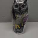 Owlsome Solar Owl with Glowing Eyes, Rotating Head, Hoot Sound, Motion Detector and Silent Mode, Plastic Owl Garden Sculpture, Garden Decoration