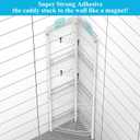 HuggieGems 4 Tier Floor Standing Corner Shower Caddy Organizer Shelf with Hooks, Bathroom Shelves Stand Rack, White
