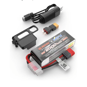 HYPER GO Angry Snail 3S2000 RC Car Upgrade Accessories 3S 11.1V 2000 mAh 25C LiPo Battery, Spare Parts RC Battery All 1/14, 1/16 Scale