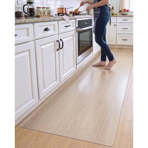 DEXI Kitchen Plastic Carpet Runner Ultra Thin, Vinyl Clear Floor Mat 24x96, 96"L x 24"W x 0.1"Th