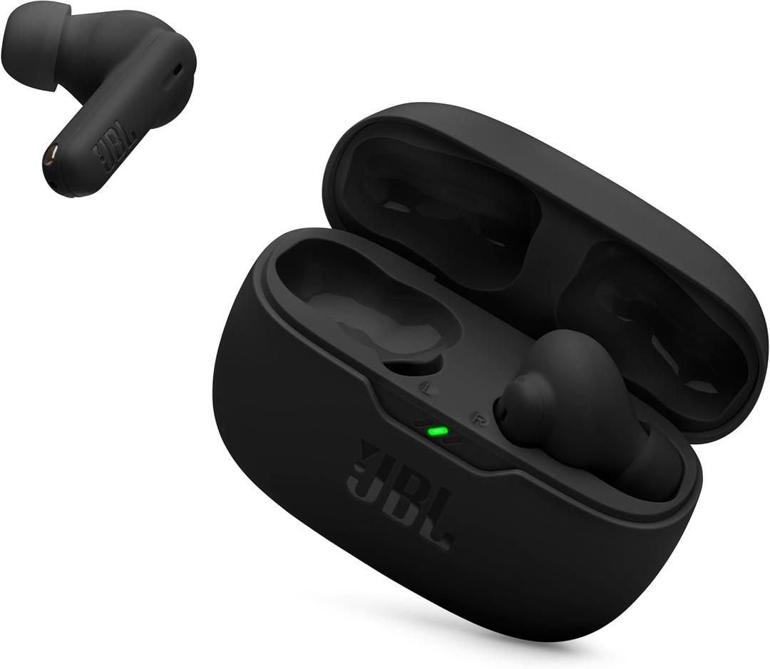 JBL Vibe Beam 2 - True Wireless Noise Cancelling Earbuds with JBL Pure Bass Sound & Smart Ambient technology, 4mics for crisp, clear calls, up to 40Hrs of Playback, IP54 Dust & Water resistant (Black)