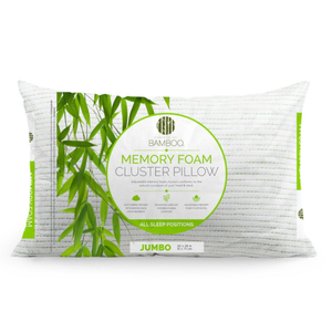 Essence of Bamboo Jumbo Pillow 20x28in Memory foam Cluster Pillow