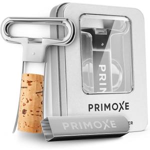 Ah So Two Prong Wine Cork Remover with Bottle Opener - Professional Stainless Steel Puller - Extractor For Opening & Vintage Collecting - for Connoisseurs & Collectors to Uncork