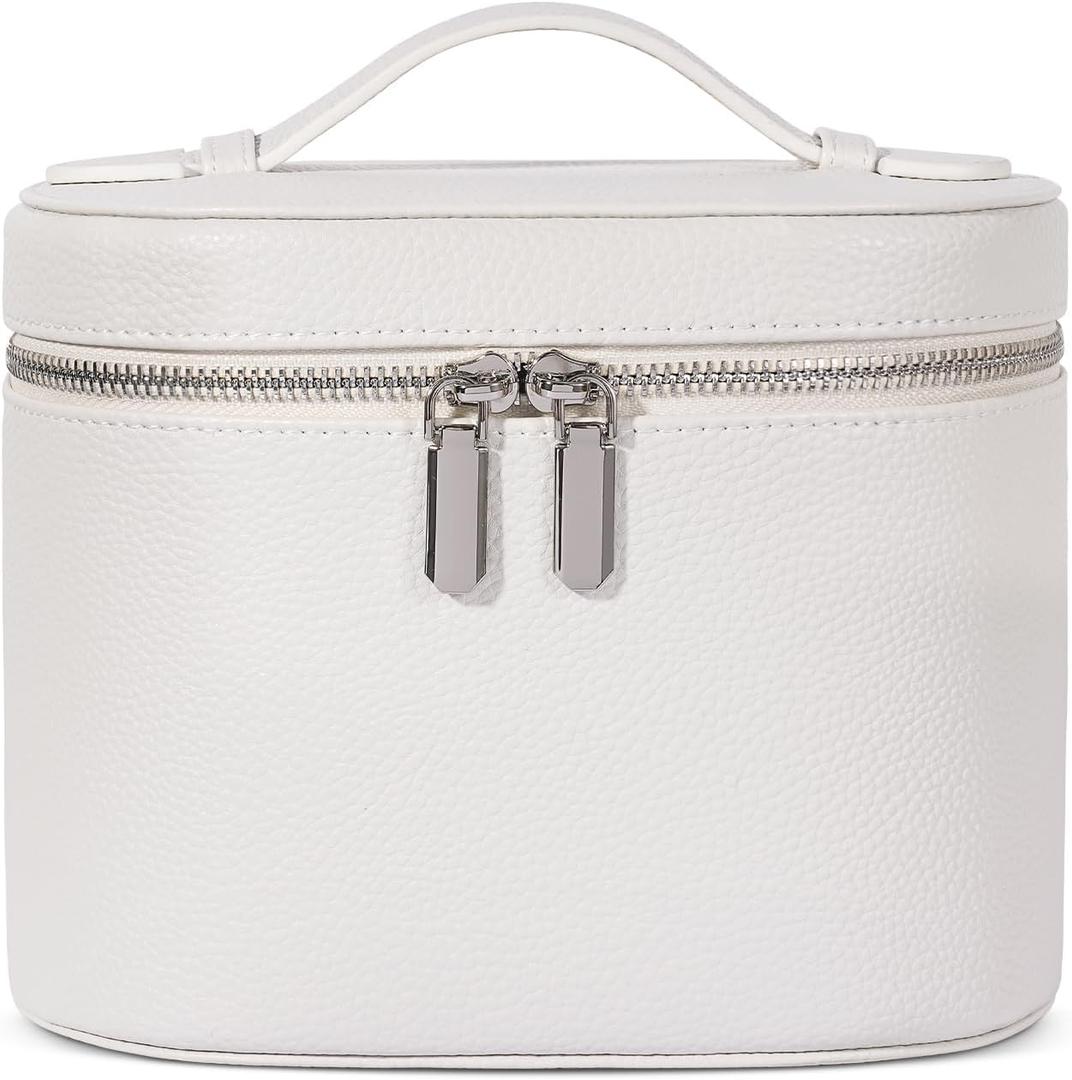 honitty Makeup Bag, Travel Make up Case with Compartments and Handle, Portable Cosmetic Organizer Bags,Toiletry Bag for Women