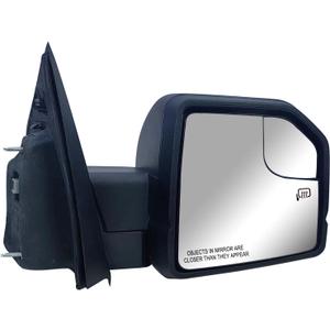 Replacement Passenger Right Side Door Mirror Textured Back Cover Power and Heated with Siginal Light for Ford F-150 fit year 2015 2016 2017 2018 2019 2020 (Passenger (RH) Side)