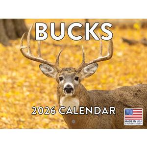 Buck Hunting Calendar 2026 Monthly Wall Hunting Gifts for Hunters Men Calender 12 Month | American Made In The USA