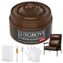 LUXGROVE® Dark Brown Leather Recoloring Balm, Leather Repair kit for Vinyl Furniture, Leathers Dye Paint for Faded & Scratched Leathers Couches, Car Seats, Shoes, Bag, Chair (50ml)