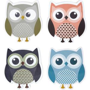 4 Pieces Cute Owl Erasers Magnetic Owl Whiteboard Eraser Animal Shaped Dry Erase Chalkboard Erasers with Felt for Classroom Office Home (Random Color)