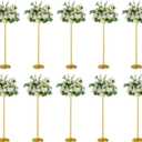 10pcs Tall Wedding Flower Stand 39.4" Wedding Centerpieces for Tables Gold Centerpieces Metal Flower Floor Vase for Party Event Wedding Reception