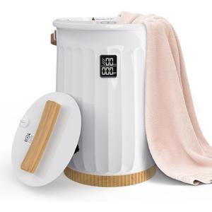 Sweetcrispy Towel Warmer for Bathroom, 20L Towel Heater with 4 Time Settings & Auto-Off, Fast Heating Blanket Warmer for Home, Safety Child Lock and Temp-Alert Design for Towels, Bathrobes, Blankets
