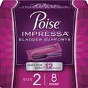Poise Impressa Incontinence Bladder Support for Women, Bladder Control, Size 2, 8 Count