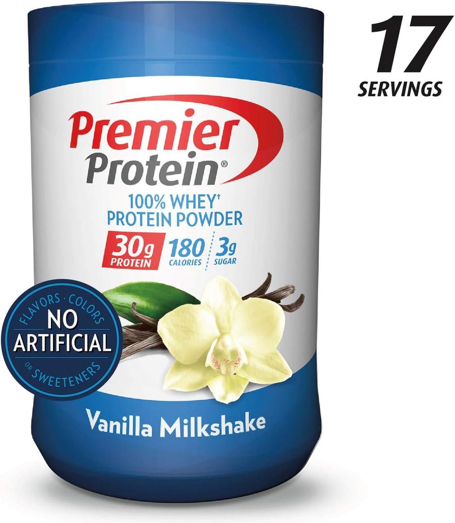 Premier Protein Whey Protein Powder, Vanilla, 28 Ounce, Best By: 03/14/26