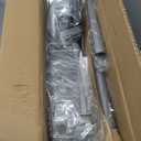 Corner Shower Caddy Tension Pole: Adjustable Rustproof 4-Tier Inside Bathroom Organizer - 47-121 inch Quick Installation Bathtub Shelves for Shampoo Storage - Rod Floor Standing Bath Rack (Silver)