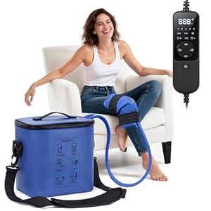 Cold Therapy Machine - Programmable Ice Machine for Knee After Surgery, Portable Ice Therapy Machine with Quiet Pump, Knee Replacement Recovery System, Cryotherapy Pain Relief with Compression Pad