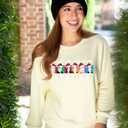 Christmas Sweatshirt Women Out Here Looking Like A Snack Shirt Farm Christmas Tree Pullover Casual Xmas Holiday Top (M)