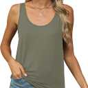 KevaMolly Basic Plain Tank Top for Women Sleeveless Shirts (L)