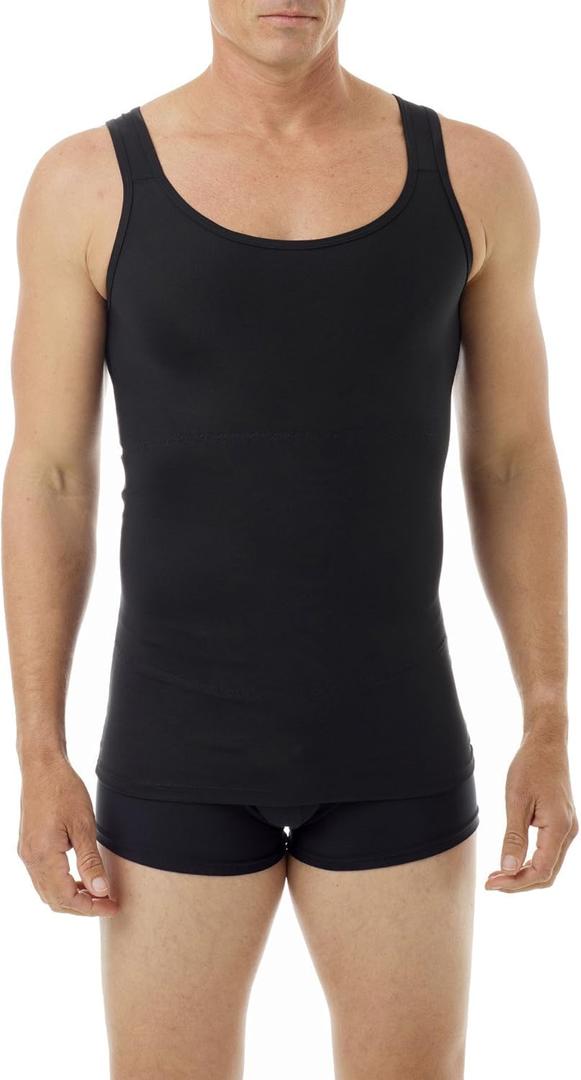 Underworks Mens Original Firm Compression Body Shirt 992 (Medium, Black)