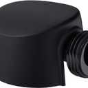 A725WR Round Drop Ell Handheld Shower Wall Connector Wrought Iron Replacement Part for Moen, Matte Black