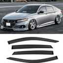 Window Rain Guards for Honda Accord 2018-2023, Window Visor Guards Wind Deflectors Vent Shade Vent Visors Rain Shields Sun Side Shatterproof 2019 2020 2021 2022, Tape-on/Outside-Mount