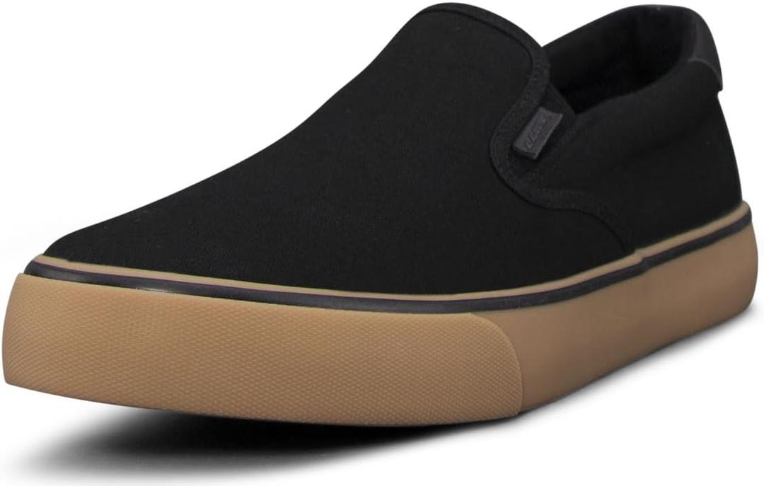 Lugz Men's Clipper Sneaker (9 Wide, Black/Gum/Black)