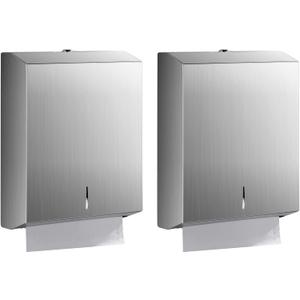 Paper Towel Dispenser Wall Mount - Multifold Trifold Paper Towel Dispensers, Large Capacity Stainless Steel Tissue Holder, Suitable for Bathrooms and Public Places