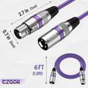 XLR Cables 6 ft, 6 Pack 3-Pin XLR Male to Female Microphone Cable, Compatible with Microphones, Mic Mixer, Speakers and More, Multi-Color 6 Feet