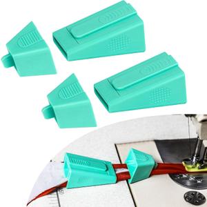 TOOVREN 2PCS Upgraded Bias Tape Makers Fabric Tube Maker for Fabric Roll Rugs Bias Binding Tape Making Tool for DIY Crafting and Quilting Sewing Supplies Machine with Instruction