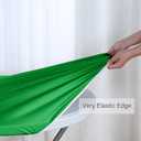 Obstal Fitted Round Green Table Cloth, Reversible Waterproof Stain Resistant Elastic Stretch Tablecloth, Wipe Clean Table Cover for Outdoor/Indoor Use, Fits Round Tables up to 40" - 44" Diameter