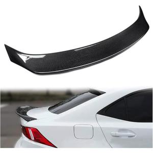 ECOTRIC Rear Trunk Spoiler Wing Lid Compatible with 14-20 Lexus IS200T IS250 IS300 IS350 Carbon Fiber Style Durable Plastic