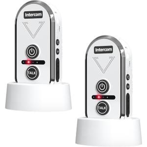Intercoms Wireless for Home, 2 Way Intercom Communication 4900ft Long Range,Room to Room Intercom Wireless with 3 Volume Levels,20 Chimes Home Intercom System for Indoor Outdoor Use