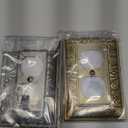 6-Pack Duplex Outlet Cover Plate, Paisley Pattern Antique Brass Metal Wall Plates for Electrical Outlets, 1 Gang Receptacle Cover Decorative Switch Plates and Outlet Covers