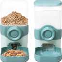 Hanging Automatic Food and Water Dispenser, Large Capacity Pet Cage Feeder and Waterer Set, Detachable Hanging Rabbit Food Bowl for Guinea Pig Rabbit