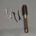 AIMIKE Round Hair Brush, 1 inch Barrel with Boar Bristles, Nano Thermal Ceramic & Ionic Tech, for Blow Drying, Styling, Curling and Shine + 4 Clips (Gold, Unisex, Fine Hair, Short Hair, Anti-Frizz)