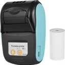 Thermal Receipt Printer, PT-210 58mm Portable Thermal Printer Handheld Ticket Bill Printer for Retail Stores Restaurants Factories Logistics Small Business,1 Paper Roll