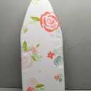 Amazon Basics Foldable Space Saving Ironing Board Tabletop with Non-Slip Feet, 77x29 cm, White, Floral
