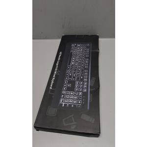 Large Print Backlit Keyboard, USB Wired Computer Keyboard, Full Size Keyboard with White Illuminated LED Compatible for Windows Desktop, Laptop, PC, Gaming, Black