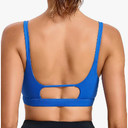 RUNNING GIRL Sports Bras for Women,Square Neck Sports Bra Medium Support Yoga Bra Workout Crop Top with Removable Cups, Large