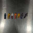 Sibba 100 Pcs Mini People Figurines 1: 75 Scale Little People Toys Architectural Painted Tiny Model Sitting Standing Miniature Figurines Model for Miniature Scenes